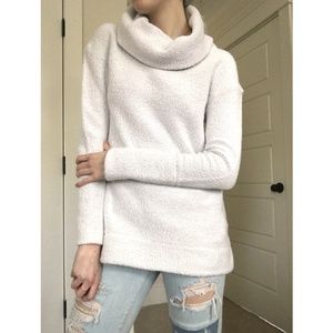 Twill Textured Funnel Neck Tunic